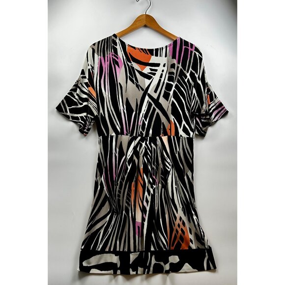Caché Bold Zebra Abstract Retro Revival Y2K Boutique Glam Print Dres Sz 8 - Picture 3 of 6